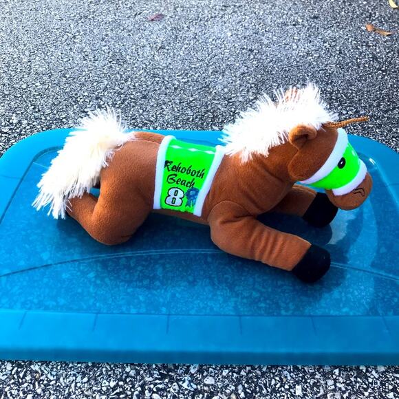 Y2K Vintage Nanco Rehoboth Beach Racehorse Plush Medium Prize Stuffed Animal Toy - Picture 1 of 6